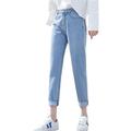 Women's Jeans Stretch Straight-Leg Boyfriend Denim Pants Jeans Wide-Leg Pants (S/M/L/XL/2XL)