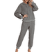 Nituyy Women Fleece Sportswear Warm Tracksuits Pajamas Sleepwear