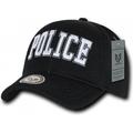 RapDom Police Text Public Safety Mens Air Mesh Cap [Black - Adjustable]