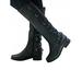 UKAP Women's Side Zipper Military Knee High Riding Boots Low Flat Buckle Shoes Size