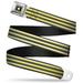 buckle-down seatbelt belt - voltron belt stripe gray/black/yellows - 1.0" wide - 20-36 inches in length