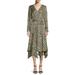Vince Camuto Womens Drifting Floral Woven Printed Wrap Dress
