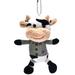 Party Yeah 2021 Year Cow Stuffed Plush Toy 17cm Cute Ox Toy Keychain Plush Doll