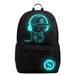 Anime Cartoon Luminous Backpack with USB Charging Port and Anti-theft Lock & Pencil Case, Unisex Fashion College School Bookbag Daypack Travel Laptop Backpack