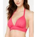 La Blanca Women's Island Shirred Banded Halter Bikini Top Swimsuit Pink 6, $74