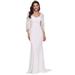 Ever-Pretty Womens Plus Size Wedding Dress for Bride Chiffon Fishtail Long Evening Gown 00248 Cream US16