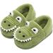 Barka Ave Girls Boys Home Slippers Warm Dinosaur House Slippers for Toddler Fur Lined Winter Indoor Shoes