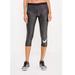 Nike Women's Pro Cool Training Capri Pants Black/Metallic Silver XS