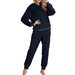 TSEXIEFOOFU WomenÂ´s Fleece 2 Pcs Clothes Sets, Long Sleeve Pullover + Long Pant Outfits