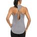 Women Backless Tank Top Workout Shirts Sleeveless Plain Yoga Fitness Gym Sports Tank Tops Vest Workout Crossback Tanks Summer Tee