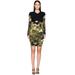 Nicole Miller Artelier CAMOUFLAGE Camo Double Knit Dress, US Petite