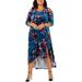 NY Collection Womens Plus Velvet Hi-Low Maxi Dress