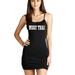 Junior's Muay Thai V660 Black Spaghetti Straps Tank Top Dress Medium Black