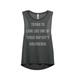 Thread Tank Trying To Look Like One Of Those Rap Guy's Girlfriends Women's Sleeveless Muscle Tank Top Charcoal Large