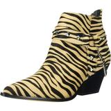 Jessica Simpson Zayrie2 Fashion Ankle Pointed Boot Beige Zebra Western Bootie (8, NATURAL)