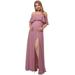 Ever-Pretty Women's Ruffles Empire Waist Maternity Dress for Baby Shower or Casual Wear 0968YF Orchid US6