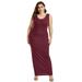 Avamo Plus Size Sleeveless Dress For Womens Ladies Summer Casual Beach Dresses Wrap Tea Wedding Guest Long Maix Sundress