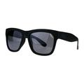 PASTL Sunglasses Polarized Black Lens Soft Matted Black Square Frame Unisex