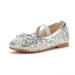 Dream Pairs Kids Girls Todder Glitter Mary Jane Shoes Ballerina Flats Shoes Dress Party Shoes Belle_01 Silver Size 9