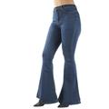 Women's Juniors/Plus Size Bell Bottom High Waist Flared Bootleg Jeans