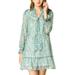 Allegra K Women's Ruffle Tie Neck Casual Loose Shift Floral Dress