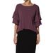 TheMogan Women's S~3X Casual 3/4 Tiered Bell Sleeve Boat Neck Blouse Top Shirt