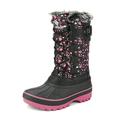 DREAM PAIRS Ankle Snow Boots Boys Girls Winter Warm Lace Up Waterproof Boots Shoes KRIVER-1 BLACK/PINK Size 3