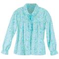 Flannel Floral Bed Jacket-MED