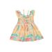 Binwwede Kid's Slip Dress, Sleeveless Off Shoulder Tie Dye Pleated Edge Elastic Waist Printed Skirt for Summer MHX