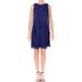 Lauren Ralph Lauren Womens Overlay Knee-Length Party Dress Blue 6