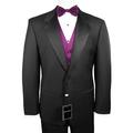 Neil Allyn 7-Piece Formal Tuxedo with Pleated Front Pants, Shirt, Sangria Vest, Bow-Tie & Cuff Links. Prom, Wedding, Cruise