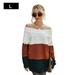 Women Knitted Sweater Off Shoulder Pullover Sweater Knit Jumper