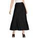 Plus Size Women's Invisible Stretch® Contour A-line Maxi Skirt by Denim 24/7 by Roamans in Black Denim (Size 22 W)