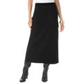 Plus Size Women's Invisible Stretch® All Day Cargo Skirt by Denim 24/7 in Black Denim (Size 20 W)