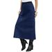 Plus Size Women's Invisible Stretch® All Day Cargo Skirt by Denim 24/7 in Indigo Wash (Size 26 W)