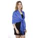 Gilbin Luxurious Women's Silky Scarf Large Soft Cozy Pashmina Shawls Solid Colors Soft Pashmina Shawl Wrap Stole(Royal Blue)