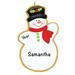 The Holiday Aisle® Snowman Cookie Hanging Figurine Ornament Plastic in Brown/Green/Red | 4 H x 2.5 W x 0.5 D in | Wayfair