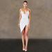 New Women's Shiny Sexy Pleated Slim Irregular Sleeveless Halter Dress