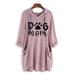 Women's Casual Printed Loose Mid-Length Dresses Three-Quarter Sleeve Dress