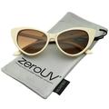 zeroUV - Women's Retro Oversized High Point Cat Eye Sunglasses 55mm - 55mm