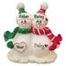 The Holiday Aisle® Snow Couple Expecting Hanging Figurine Ornament Plastic in Red/White | 3.5 H x 3.5 W x 0.5 D in | Wayfair