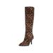 Michael Michael Kors Women's Shoes Katrina boot Leather Pointed Toe Over Knee Fashion Boots