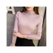 Turtleneck Sweater Pullover Fall Winter Long Sleeve Slim Knitted Sweaters Tops for Women