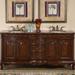 Astoria Grand Keifer 72" Double Bathroom Vanity Set Granite in Brown | 36 H x 72.25 W x 22 D in | Wayfair 1491E6E4422F4B1BACAAADD667862E7D