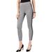 Thalia Sodi Womens Glen Plaid Sequined Cropped Pants, Grey, XL