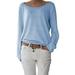 Casual Women's Clothing Long Sleeve Cotton Pure Color T Shirts Blouse Shirt Tops