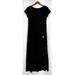 H by Halston Dress XXS Scoop Neck Hi-Low Hem Knit Black New A28406