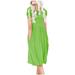 Mchoice Women Light Green Dress Casual Loose Soft Crewneck Short Sleeve Pockets Swing Maxi Dress