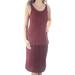 ANNE KLEIN $89 Womens New 3843 Red Jewel Neck Sleeveless Drop Waist Dress XS B+B