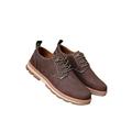 LUXUR Men's Artificial Leather Business Casual Dress Shoes Flat Round Toe Fashion Casual Shoes